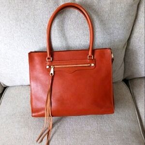 Rebecca Minkof English tan leather tote bag